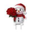 thumbnail image 1 of TIELUTT Interesting Xmas Snowman Garden Ground Stake Adornment Colorful Insert Naming Names Garden for Animals Retractable Banners and Signs Customize Easter Cards for Kids Class Solar Ground Lights, 1 of 3