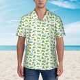thumbnail image 2 of Gukieu Frogs Jumping Print Men's Short-sleeved Shirts, Button-down Lapel Hawaiian Shirts, T-shirts, Beach Vacation Summer Casual Wear,Medium, 2 of 7