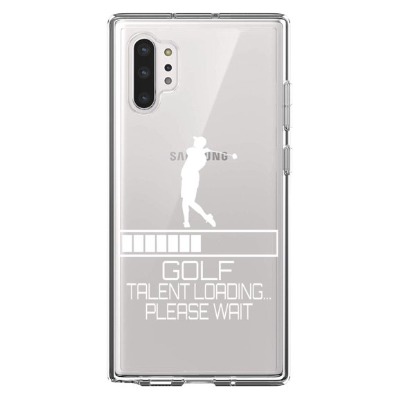 DistinctInk Clear Shockproof Hybrid Case for Galaxy Note 10 PLUS (6.8" Screen) - TPU Bumper Acrylic Back Tempered Glass Screen Protector - Golf Talent Loading Please Wait