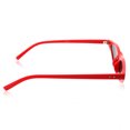thumbnail image 5 of grinderPUNCH Slim 90s Retro Flat Lens Cat Eye Adult Sunglasses Womens, Red, 5 of 5