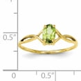 thumbnail image 3 of 10K Yellow Gold Polished Geniune Peridot Birthstone Ring Size 7, 3 of 6