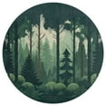 thumbnail image 3 of Nature Forest Round Area Rugs for Bedroom Living Room, 6FT Soft Comfy Indoor Circle Carpets, Carpet Home Decor Floor Mat, 3 of 6
