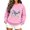 Pink, variant on Womens Crewneck Sweatshirts Whale Ladies Summer Lightweight Sweatshirt Ocean Beach Graphic Pullover Long Sleeve Fall Top