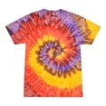 thumbnail image 2 of Colortone Tie Dye T-Shirts Rainbow Junior Sizes, Unisex 100% Cotton, 2 of 3