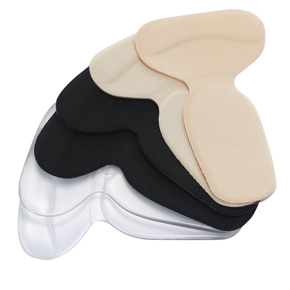 Yeacher 3pairs T-Heel Cushion Inserts Heel Grips Silicone Shoe Pads for Women Loose Shoes and High Heels Shoe Too Big -Slip Reusable Self-Adhesive Heel Shoe Grips Blister Shoe Pads Foot Insoles