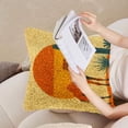 thumbnail image 4 of DIY Latch Hook Pillow Cover Kits Camel and Cactus with Sunset Stamped Handamade Pillowcase Crochet Yarn Hook and Latch Emboridery Throw Pillow for Home Sofa Decor 43x43cm(2), 4 of 8