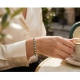 thumbnail image 3 of Bling Jewelry Womens Timeless Cubic Zirconia Alternating Emerald Green CZ Tennis Bracelet 7.5 Inch Silver Plated, 3 of 5