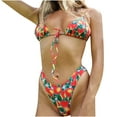 thumbnail image 1 of Daisyyozoid Maillots de Bain pour Femmes Liquidation Mode Décontractée Imprimé Taille Fine Bikinis Ensembles, 1 of 4