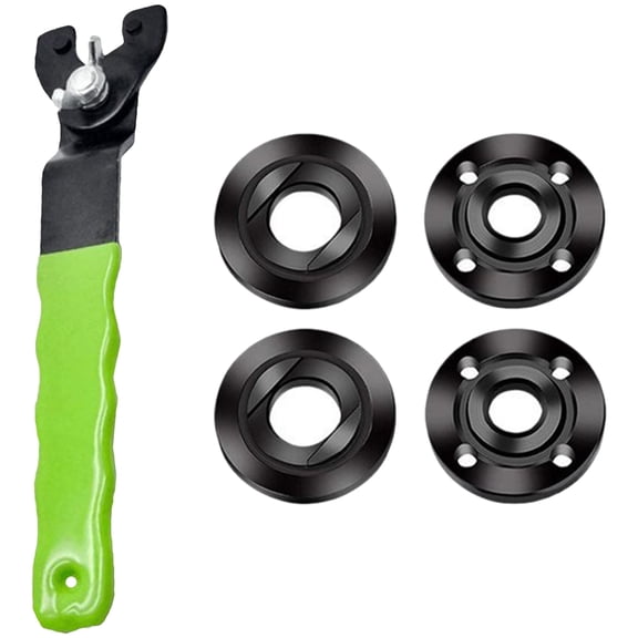 Angle Grinder Flange Wrench Set With 5/8 Thread Adjustable Spanner Wrench Steel Tool For Grinding Disc Replacement