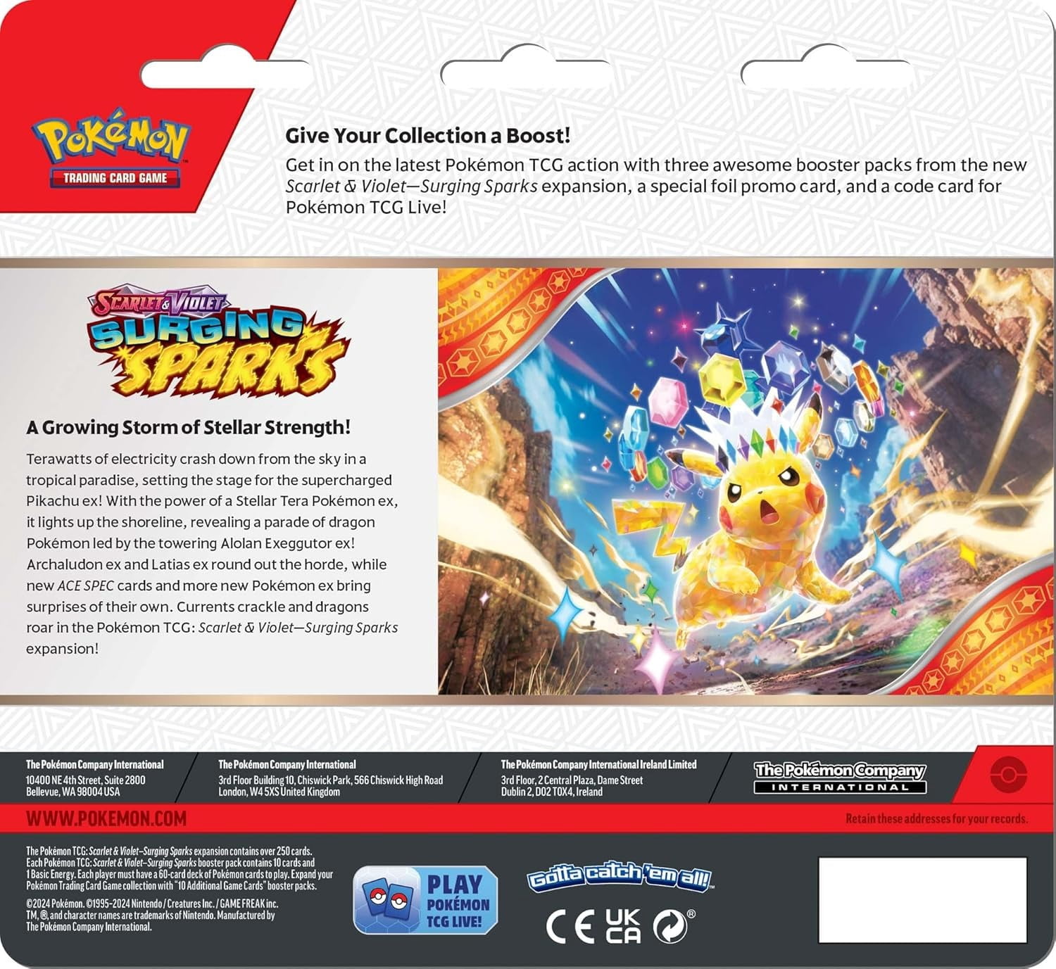 Pokemon Surging Sparks 3pk Blister