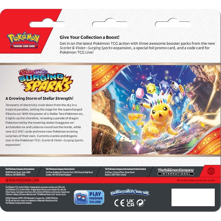 Pokemon Surging Sparks 3pk Blister - Walmart.com