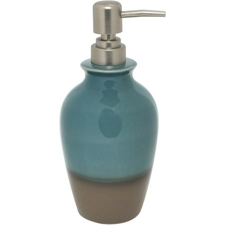 Better Homes and Gardens Reactive Glaze Ceramic Accessories Collection - Tall Lotion/Soap Pump