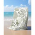 thumbnail image 4 of Coastal Sage Green Beach Towels Oversized Super Absorbent, Ocean Coral Starfish Shell Modern Lightweight Bath Towel Quick Dry Sets For Bathroom/Pool/Rv Camping/Beach Play/Gym Room/Picnic 23"x47", 4 of 8