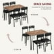 thumbnail image 5 of Yeshouse Juego de 4 sillas y mesa de cocina, mueble de comedor moderno que ahorra espacio con 4 sillas tapizadas, para desayunador, apartamento, color gris., 5 of 8
