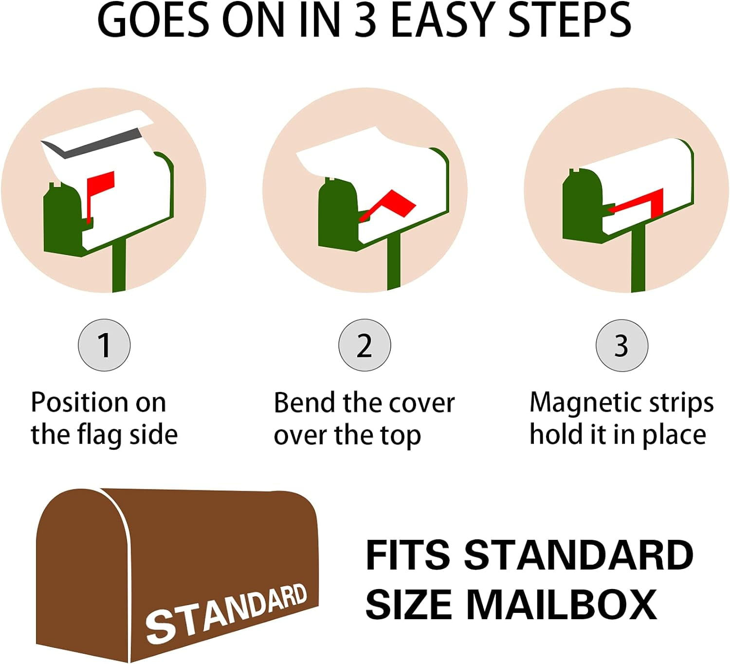 Patriotic Eagle Mailbox Covers Magnetic USA American Flag Mailbox Cover Oversized 25.5" X 21" Mailbox Wraps Post Letter Box Cover Garden Decorations