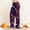 Dark Purple, variant on Pink Womens Jogger Pajamas Pants Spooky Season, Cozy, Fleece, Cute, Warm, Loose, Fall Pajama Pants, Sleepwear, Pjs Pants, High Waisted, Comfy, Winter Clothes S