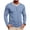 Light Blue, variant on JTSRKL Mens Stylish Fake Two Piece Tops Crew Neck Button Placket Business Casual Long Sleeve Pullover Breathable Soft Textured Shirts