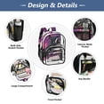 thumbnail image 5 of PVC Transparent Backpacks Clear Backpack for Travel and Outings Black Panther Pattern, 5 of 7