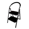 thumbnail image 1 of Escalera De Acero Tubular Plegable Con 2 Niveles Negra Namaro Design, 1 of 5
