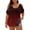 Deep Red-70320aa, variant on Trgacdwlo L-5XL Plus Size Women Cold Shoulder Tops Gradient Crew Neck Short Sleeve Shirt for Women Hide Belly Vintage Women's Tunics Blue L