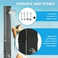 thumbnail image 6 of Outsunny Solar Heated Shower with Free-Rotating Shower Head, Temperature Adjustment & Foot Shower, for Backyard Poolside Beach Pool, 10.6 Gallon, 6 of 9