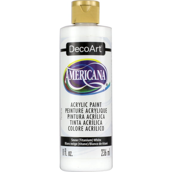 Multipack of 6 - Americana Acrylic Paint 8oz-Snow White