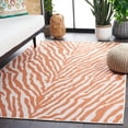 thumbnail image 4 of SAFAVIEH Machine Washable Rug Indoor/Outdoor Bermuda Collection - Bermuda Rada Abstract Indoor/Outdoor Area Rug, Rust/Ivory, 6'7" x 6'7" Square, 4 of 12