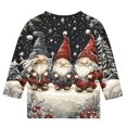 thumbnail image 3 of BaoFuBaoMei Boys Girls Long Sleeve Tops Christmas Santa Claus Pullover Shirt Slim Crew Neck Fall Clothes for Christmas Dinner Vacation Holiday, 3 of 4
