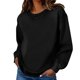 thumbnail image 3 of RKSTN Denim Sweatshirt for Women Oversized Crewneck Hoodless Sweatshirts Tops Womens Casual Solid Plus Size Round Neck Loose Comfy Long Sleeve T Shirt Fall Spring Clothes, 3 of 10