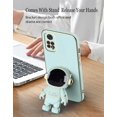 thumbnail image 5 of Compatible with Redmi Note 11 Case Silicone TPU Plating, Xiaomi Redmi Note 11 Cases Cute Astronaut Pattern Phone Case with Stand (Redmi Note 11, Green), 5 of 14