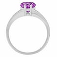 thumbnail image 3 of 1 ct Heart Cut Simulated Alexandrite Solitaire 14K White Gold Womens Engagement Ring, 3 of 5