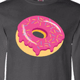 thumbnail image 4 of Inktastic Pink Donut with Sprinkles Long Sleeve T-Shirt, 4 of 5