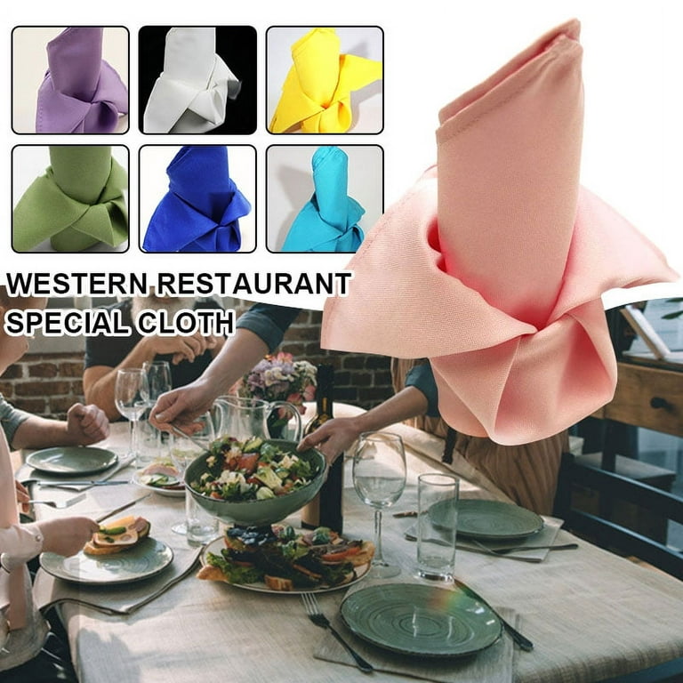 Cycle-Topshop Polyester Cloth Napkin Soft Washable And Reusable Dinner  Napkin For Weddings Holiday Hotel New