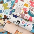 thumbnail image 5 of Bueautybox 8Pcs Cute Animals Cat Bear Fat Quarters Fabric Bundles for Quilting Sewing Crafting Cotton Fabric (Cat), 5 of 5