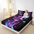 thumbnail image 3 of Erosebridal 3D Anime Girl Queen Sheet Sets,Watercolor Splashing Ink Bed Set For Kids 4pcs, 3 of 6