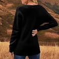 thumbnail image 4 of Suéter de mujer, suéter de otoño e invierno, suéter de punto cruzado con cuello en V, blusas holgadas elegantes y sexys, sudadera, blusas tipo túnica de manga larga (L), 4 of 4