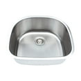 thumbnail image 2 of Wells Sinkware CMU2421-9D 24 in. 18 Gauge Undermount D-Shaped Single Bowl Stainless Steel Kitchen Sink, 2 of 5