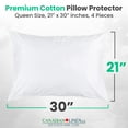 thumbnail image 4 of Canadian Linen Pillow Protector Zippered Encasement, Queen, 21'X30' Inches - Soft, Breathable, Hypoallergenic (4 Count), 4 of 9