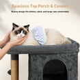 thumbnail image 5 of HiiKaa 34in Cat Tree,Cat Condo Tower for Large Cats up to 16 lb,Large Cat Perch,2 Cat Caves,Scratching Post,Gray, 5 of 6