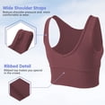 thumbnail image 4 of Top Corto Deportivo Reversible en Marrón U/D con Diseño Acanalado, Talla M, 4 of 6