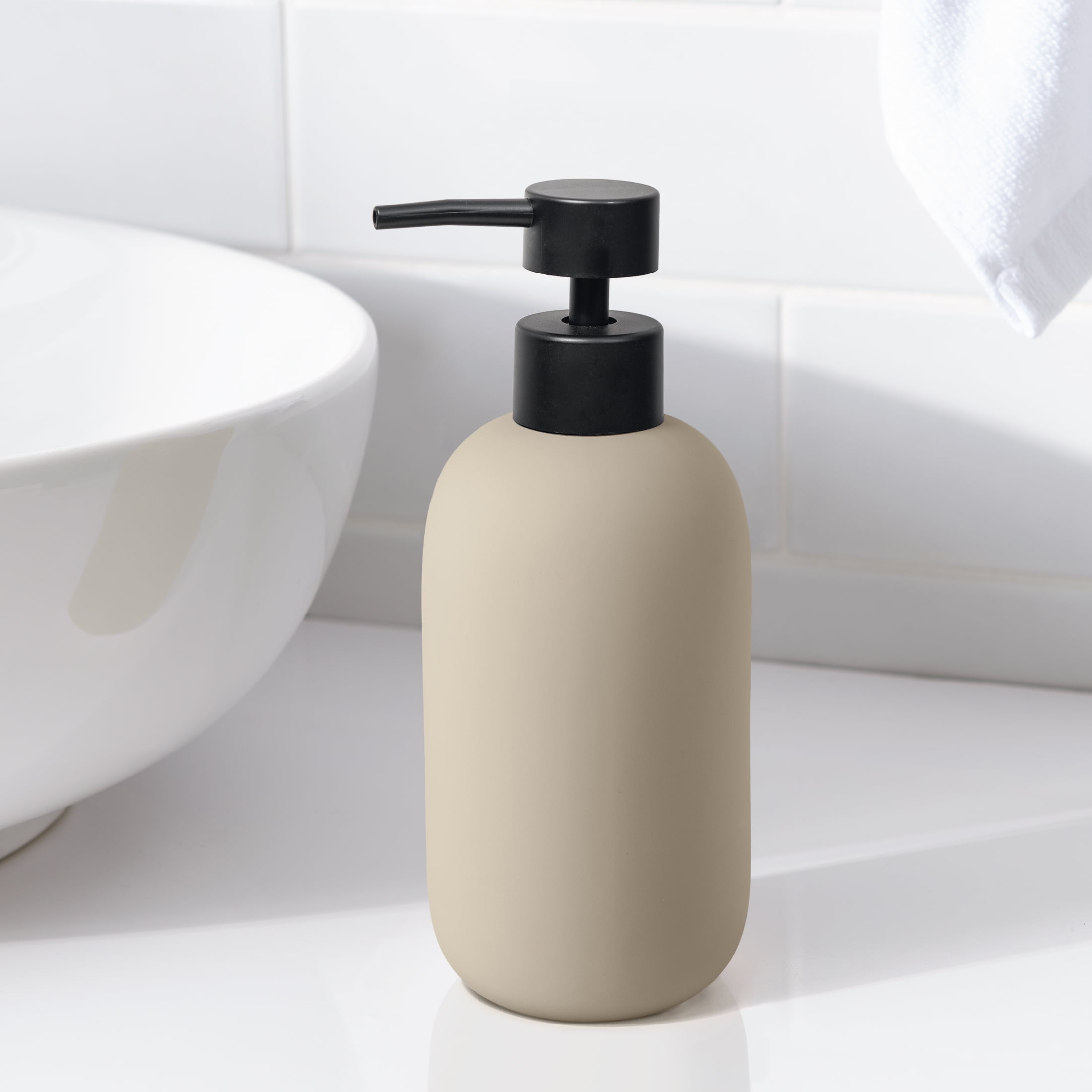 Mainstays Soft Touch Ceramic Lotion Pump Tan