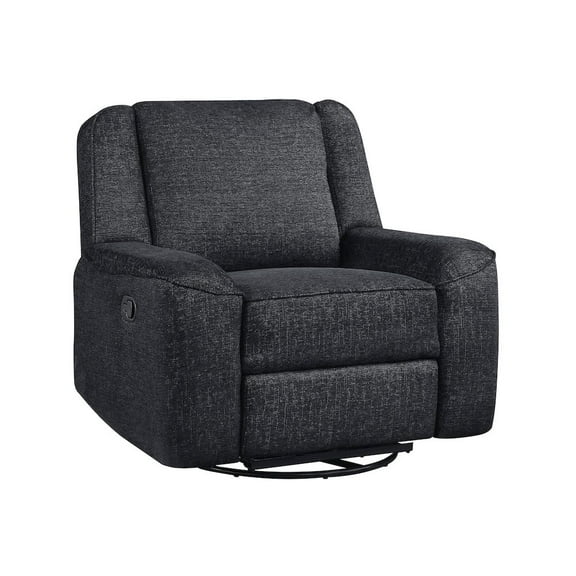 Lexicon Monterey 2-Piece Chenille Reclining Sectional with Right Chaise in Ebony