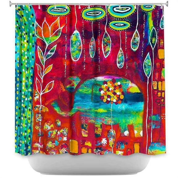 Shower Curtains - DiaNoche Designs - Elephants Eden