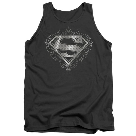 Superman - Tribal Steel Logo - Tank Top - X-Large