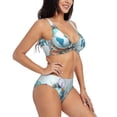 thumbnail image 2 of Rocae Let's go Travel Around the World for Bikini Set for Women Two Piece Sexy High Swimsuits Split Crossover Bikini, 2 of 9