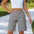 thumbnail image 4 of Ziynglg Shorts Cargo pour Femmes Légers Mode Shorts à Jambes Larges Été Amples Décontractés Randonnée Course Shorts, 4 of 8