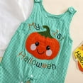 thumbnail image 5 of Caqnni Halloween Baby Girl Boy Clothes Toddler Pumpkin Sweatshirt Long Sleeve Shirt Top Pocket Pants Fall Outfit Halloween Pajamas & Dailywear Set (12-18 Months,Green), 5 of 6