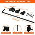 thumbnail image 4 of OKYMOTOR 18" Heavy Duty Steel Cane Bolt Gate Drop Rod, Gate Latch to The Ground, Black Finish Finished Drop Bolts, for Wood Fence Hardware Wooden Gater and Holding Doors, 4 of 9