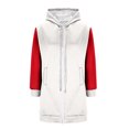 thumbnail image 4 of Kezqiaxn Zip Up Sweatshirt Women Fashion Color Block Long Sleeve Casual Long Jacket with Pockets Fall Winter Womens Sweatshirts, 4 of 6