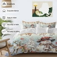 thumbnail image 3 of Christmas Snowman Bedding Duvet Cover Set Full Size 4 Pieces Xmas Elk Tree Snowflake Eucalyptus Bedding Set with Zipper Closure, 1 Comforter Cover 86x86 Inches 1 Flat Sheet & 2 Pillow Cases, 3 of 7